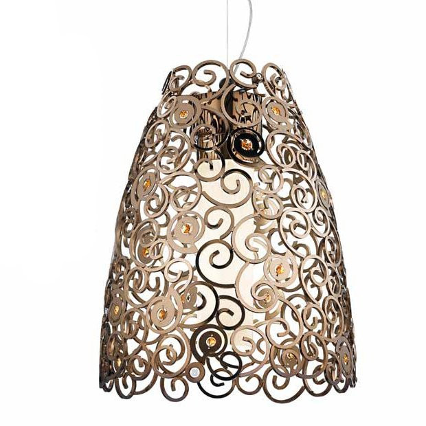 Подвесной светильник IDL Crystal marine 492/1SG bronze adorned withtopaz crystals Подвесной светильник IDL Crystal marine 492/1SG bronze adorned withtopaz crystals