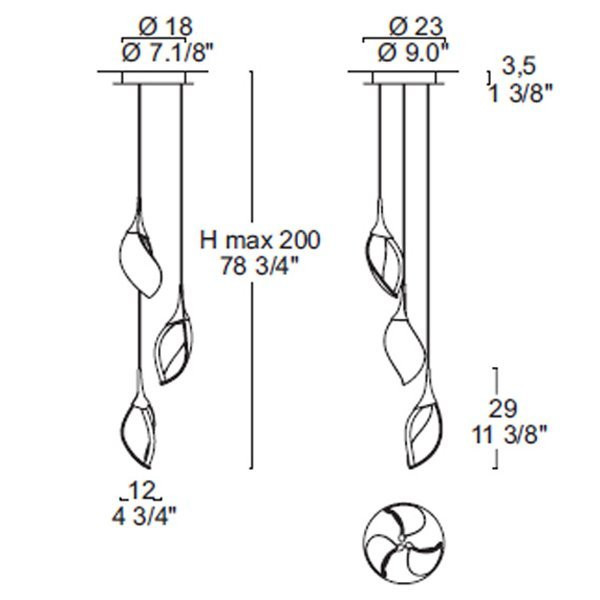 Подвесной светильник Leucos NIA 3S 0004444