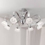 Потолочная люстра Masca Artica 1864/8PL Argento nero / Glass 577 Потолочная люстра Masca Artica 1864/8PL Argento nero / Glass 577