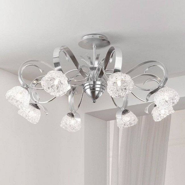 Потолочная люстра Masca Artica 1864/8PL Argento nero / Glass 577 Потолочная люстра Masca Artica 1864/8PL Argento nero / Glass 577