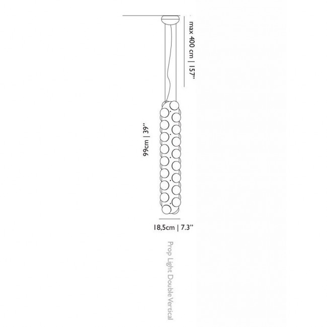 Подвесной светильник MOOOI Prop light Double Vertical MOLPR0DV36WB