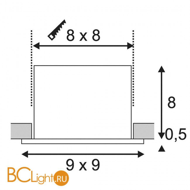 Встраиваемый спот (точечный светильник) SLV Kadux 115701 Встраиваемый спот (точечный светильник) SLV Kadux 115701