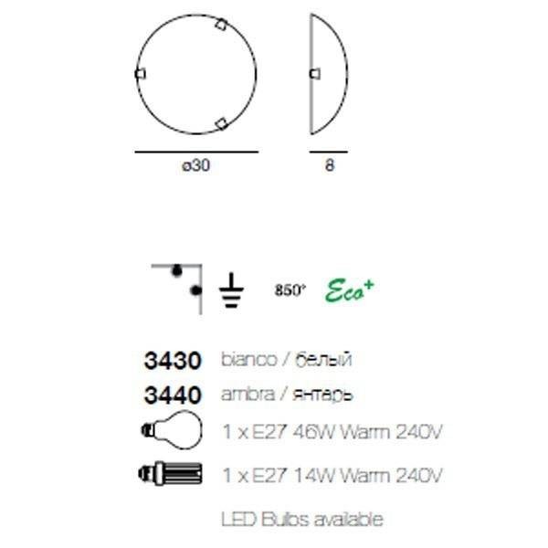 Настенно-потолочный светильник Linea Light 3430
