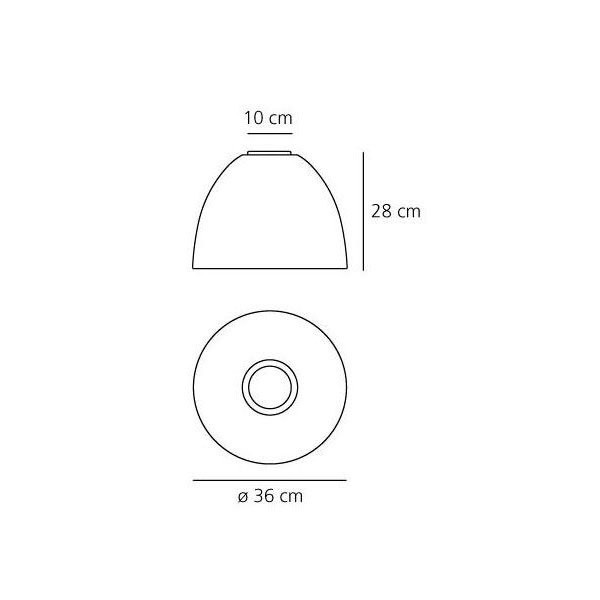 Потолочный светильник Artemide Nur Mini soffitto Halo Alluminio anodizzato A244250