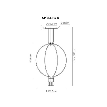 Подвесной светильник Axo Light Liaison SP LIAI G 8 NE OO LED Подвесной светильник Axo Light Liaison SP LIAI G 8 NE OO LED