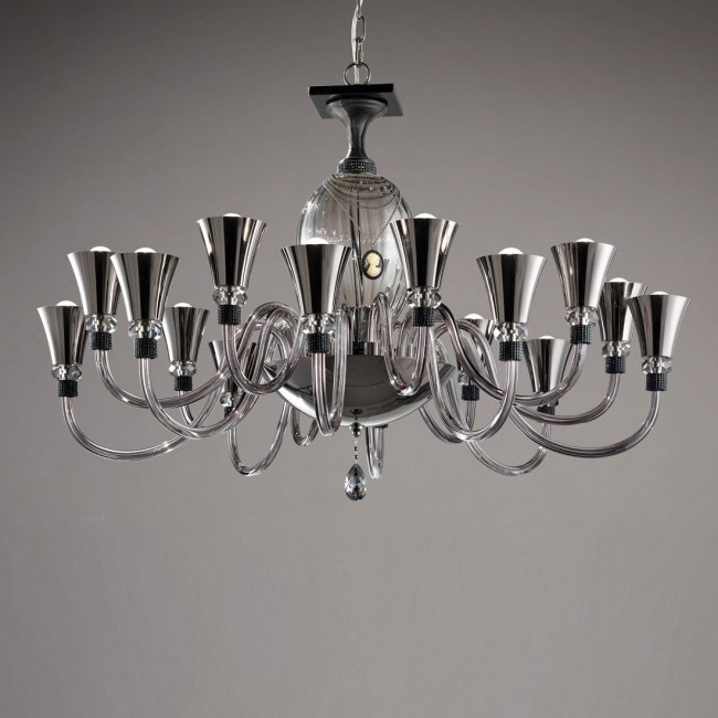 Люстра Euroluce Audrey L8+8 Fume Люстра Euroluce Audrey L8+8 Fume