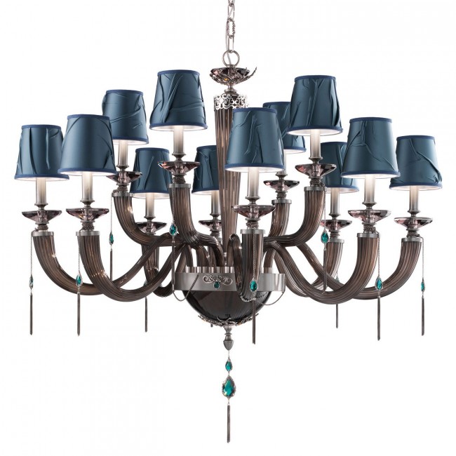 Люстра Euroluce Julienne L8+4 SHADE Grey Fume Люстра Euroluce Julienne L8+4 SHADE Grey Fume