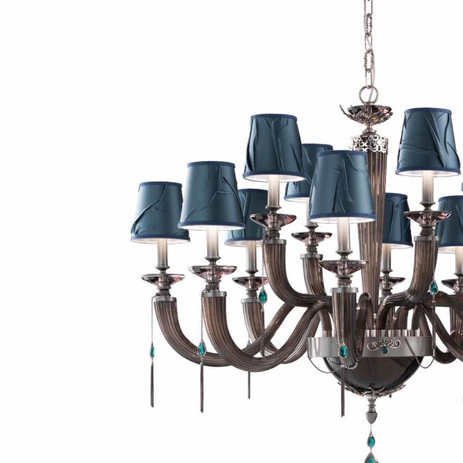 Люстра Euroluce Julienne L8+4 SHADE Grey Fume Люстра Euroluce Julienne L8+4 SHADE Grey Fume