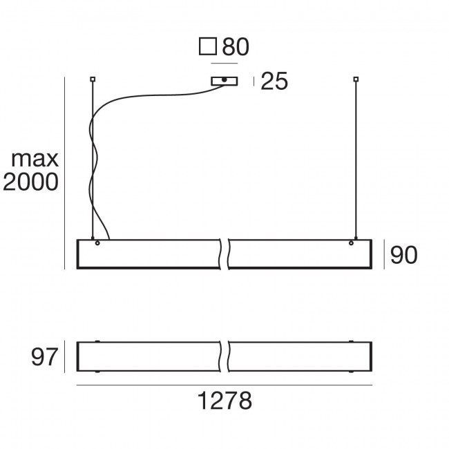 Подвесной светильник Linea Light Glued 90309 Подвесной светильник Linea Light Glued 90309