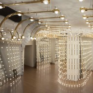 Подвесной светильник Masiero Raqam R4 BASIC BATCH B – MODULO 3 × 16 + MODULO 7 × 56 Gold