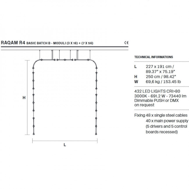 Подвесной светильник Masiero Raqam R4 BASIC BATCH B – MODULO 3 × 16 + MODULO 7 × 56 Gold Подвесной светильник Masiero Raqam R4 BASIC BATCH B – MODULO 3 × 16 + MODULO 7 × 56 Gold