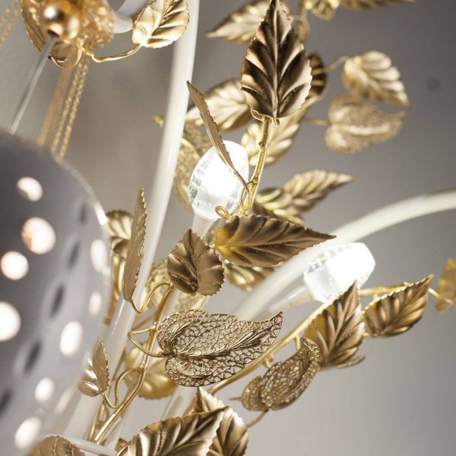 Потолочная люстра Masca Fantasia 1881/3 Bianco lucido oro Потолочная люстра Masca Fantasia 1881/3 Bianco lucido oro