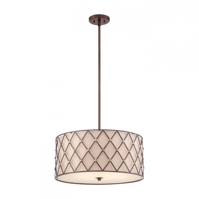 Подвесной светильник Quoizel Brown Lattice QZ/BROWNLATT/P/L Подвесной светильник Quoizel Brown Lattice QZ/BROWNLATT/P/L