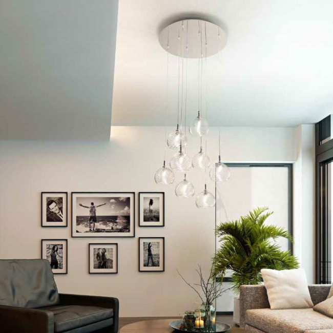 Подвесной светильник Renzo Del Ventisette Ohlala L14565/8 DEC. CROMO Подвесной светильник Renzo Del Ventisette Ohlala L14565/8 DEC. CROMO