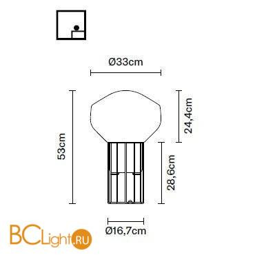 Настольная лампа Fabbian Aerostat F27 B03 24
