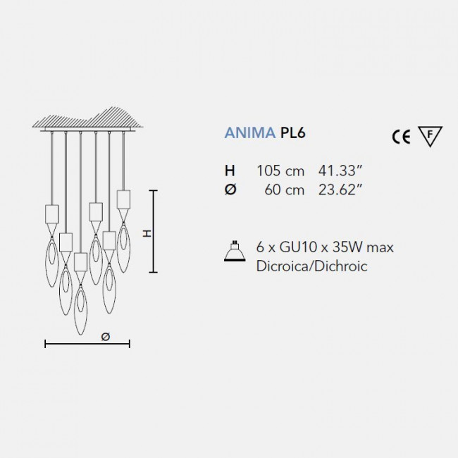 Потолочный светильник Masiero Anima S6 ARG