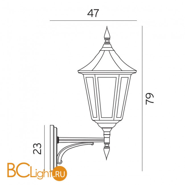 Уличный настенный светильник Norlys Modena 380B