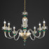Люстра Euroluce Lily L4+4 shiny gold green Люстра Euroluce Lily L4+4 shiny gold green