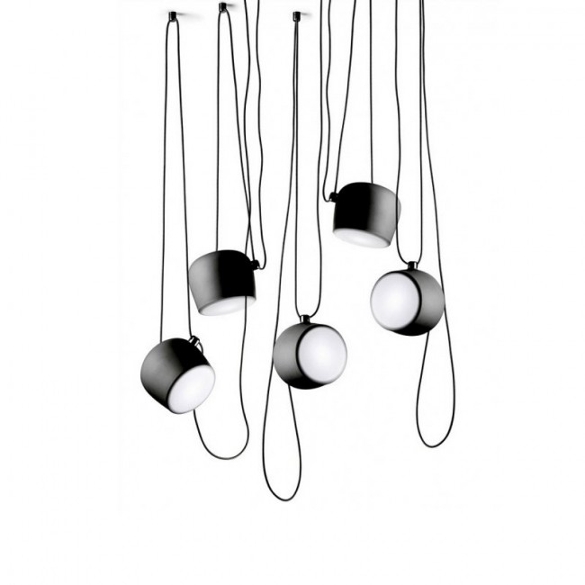 Подвесной светильник Flos AIM Small Black F0095030 x 5 + F0093030 Подвесной светильник Flos AIM Small Black F0095030 x 5 + F0093030