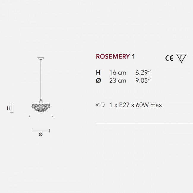 Подвесной светильник Masiero Rosemery 1 /V13