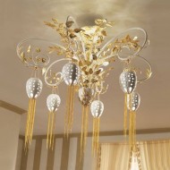 Потолочная люстра Masca Fantasia 1881/6 Bianco lucido oro Потолочная люстра Masca Fantasia 1881/6 Bianco lucido oro