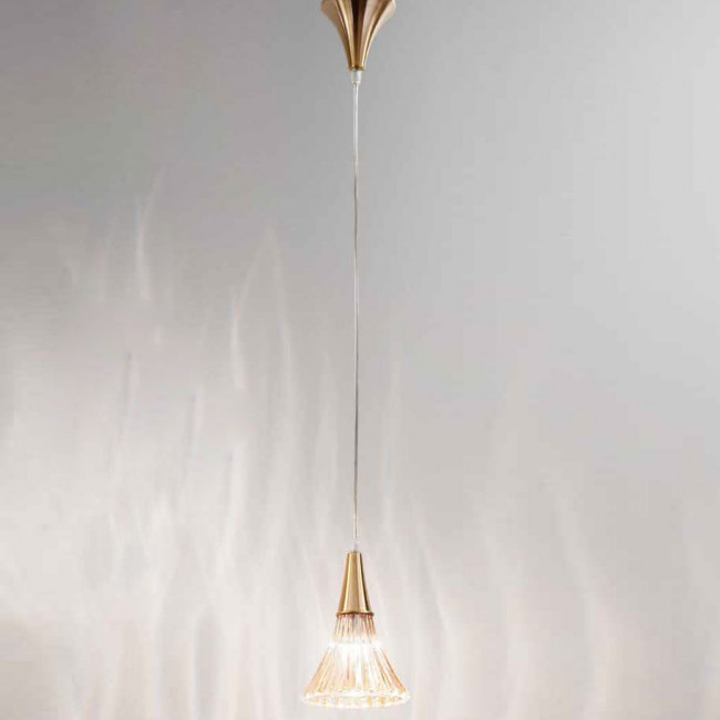 Подвесной светильник Renzo Del Ventisette Ohlala S14490/1 DEC. 097 CRISTALLO AMBRA Подвесной светильник Renzo Del Ventisette Ohlala S14490/1 DEC. 097 CRISTALLO AMBRA