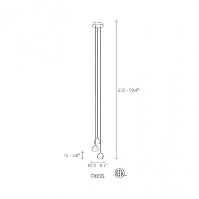 Подвесной светильник Terzani Mizu R03S E8 A4 Подвесной светильник Terzani Mizu R03S E8 A4