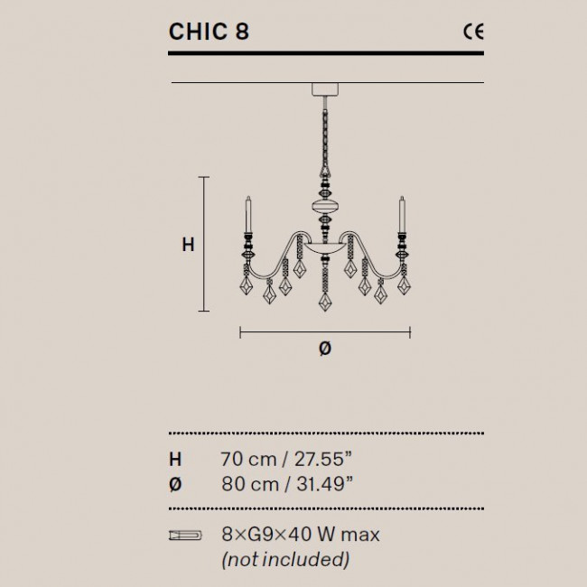 Люстра Masiero Chic 8 F02 Люстра Masiero Chic 8 F02