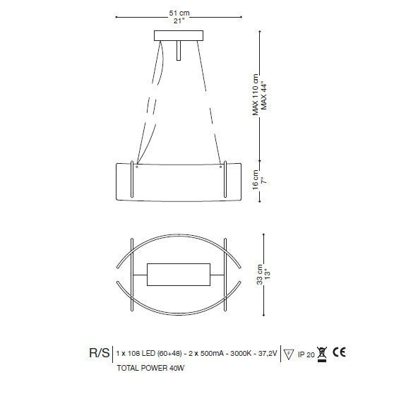 Подвесной светильник La Murrina Regolo S LED HD-3S Подвесной светильник La Murrina Regolo S LED HD-3S