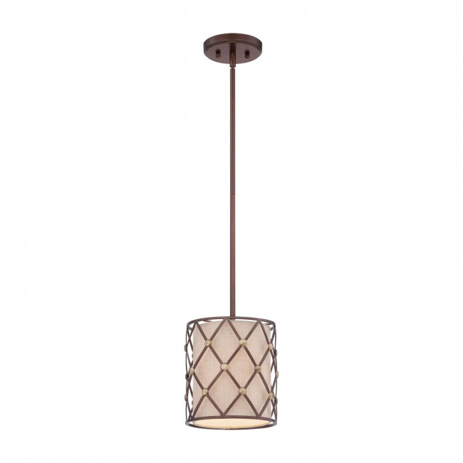 Подвесной светильник Quoizel Brown Lattice QZ/BROWNLATT/P/S Подвесной светильник Quoizel Brown Lattice QZ/BROWNLATT/P/S