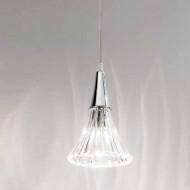 Подвесной светильник Renzo Del Ventisette Ohlala S14490/1 DEC. cromo CRISTALLO TRASPARENTE Подвесной светильник Renzo Del Ventisette Ohlala S14490/1 DEC. cromo CRISTALLO TRASPARENTE