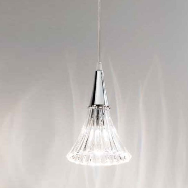 Подвесной светильник Renzo Del Ventisette Ohlala S14490/1 DEC. cromo CRISTALLO TRASPARENTE Подвесной светильник Renzo Del Ventisette Ohlala S14490/1 DEC. cromo CRISTALLO TRASPARENTE