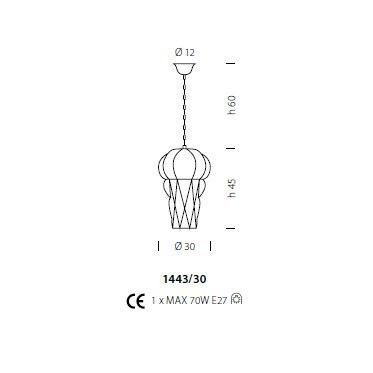 Подвесной светильник Sylcom Tiepolo 1443/30 INOX CR