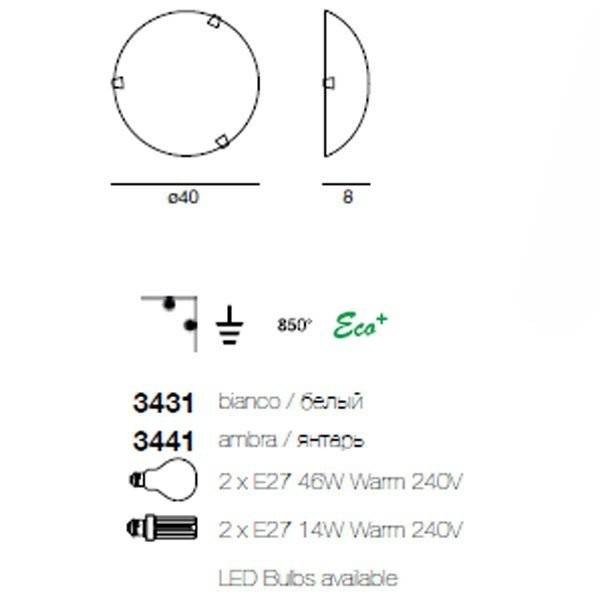 Настенно-потолочный светильник Linea Light 3441