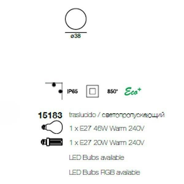 Уличный настенно-потолочный светильник Linea Light Oh! 15183