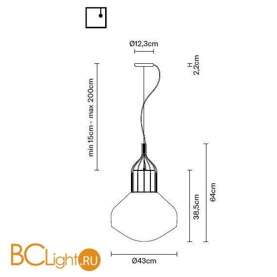 Подвесной светильник Fabbian Aerostat F27 A13 41 Подвесной светильник Fabbian Aerostat F27 A13 41