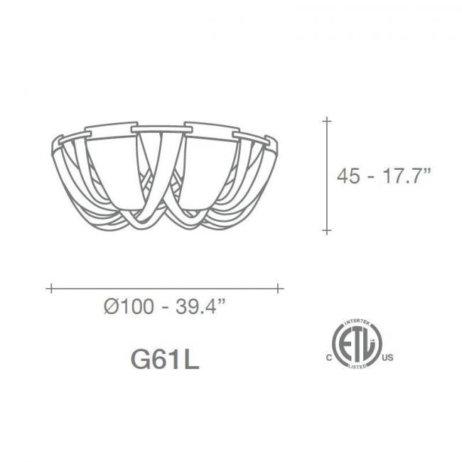 Потолочный светильник Terzani Soscik G61L H4 C8 Потолочный светильник Terzani Soscik G61L H4 C8