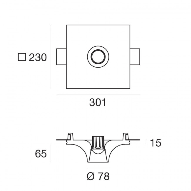 Встраиваемый светильник Linea Light Gypsum 8862N Встраиваемый светильник Linea Light Gypsum 8862N