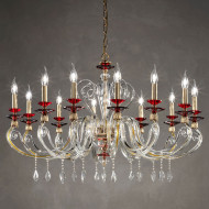 Люстра Euroluce Aurora L12 gold ruby Люстра Euroluce Aurora L12 gold ruby
