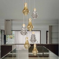 Подвесной светильник Evi Style Trottola Oro Ambra+Trasparente Подвесной светильник Evi Style Trottola Oro Ambra+Trasparente