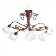 Потолочная люстра Masca Florentia 1814/6PL Mogano oro / Glass 413 Потолочная люстра Masca Florentia 1814/6PL Mogano oro / Glass 413