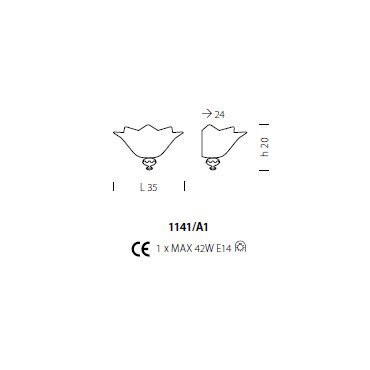 Бра Sylcom Priuli 1141/A1 B G.CR Бра Sylcom Priuli 1141/A1 B G.CR