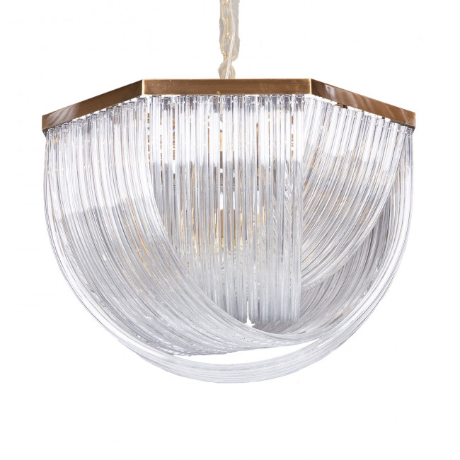 Люстра DeLight Collection Murano Glass A001-800 L12 brass/clear Люстра DeLight Collection Murano Glass A001-800 L12 brass/clear