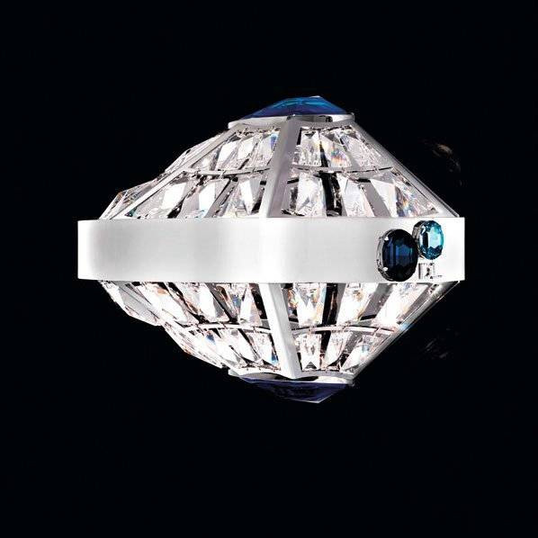 Настенный светильник Beby Group Stone 5150A02 Chrome Cut Almond Turquoise Настенный светильник Beby Group Stone 5150A02 Chrome Cut Almond Turquoise