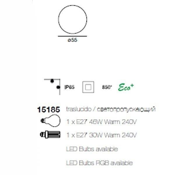 Уличный настенно-потолочный светильник Linea Light Oh! 15185