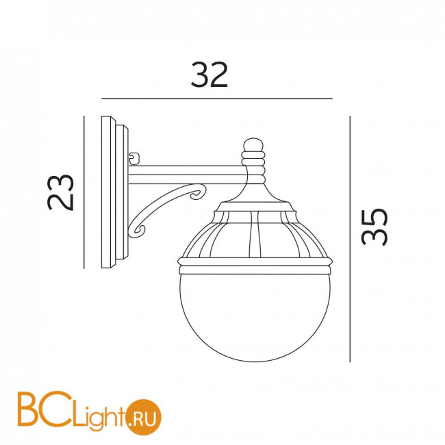 Уличный настенный светильник Norlys Bologna 311B