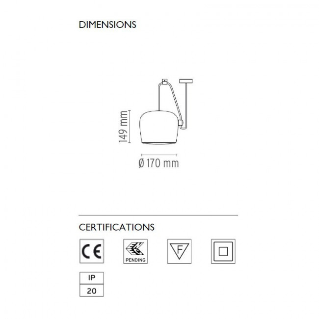 Подвесной светильник Flos AIM Small Cable Plug White F0097009 Подвесной светильник Flos AIM Small Cable Plug White F0097009
