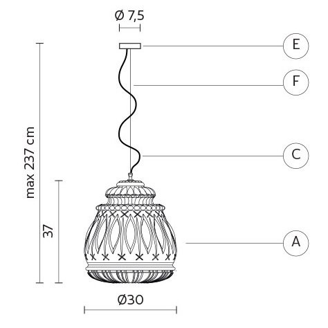 Подвесной светильник Karman Ginger SE116 3F INT Подвесной светильник Karman Ginger SE116 3F INT