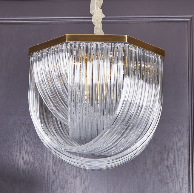 Люстра DeLight Collection Murano Glass A001-554 L9 brass/clear Люстра DeLight Collection Murano Glass A001-554 L9 brass/clear