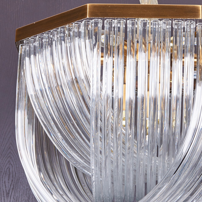 Люстра DeLight Collection Murano Glass A001-554 L9 brass/clear Люстра DeLight Collection Murano Glass A001-554 L9 brass/clear